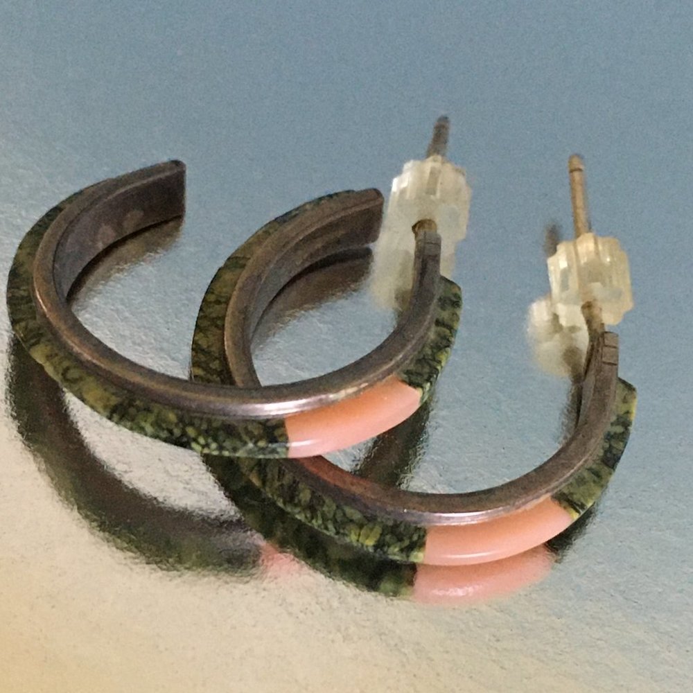 Green & Pink earrings